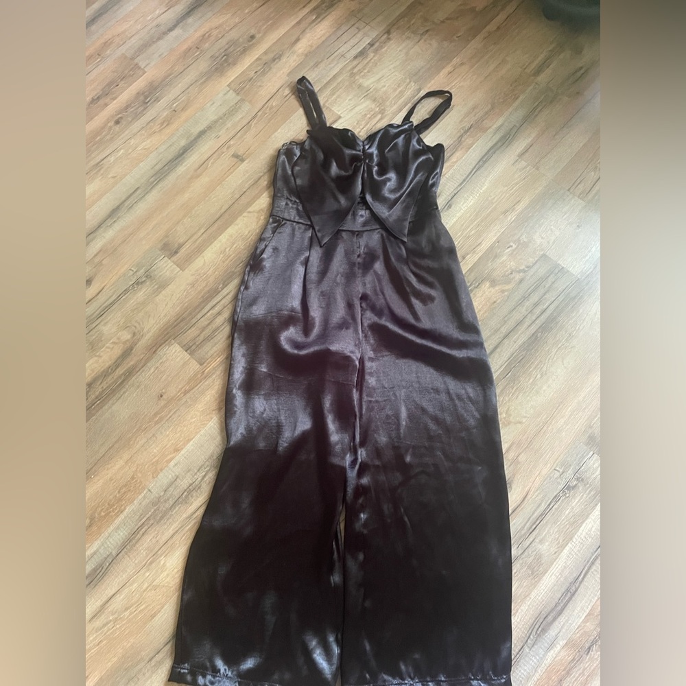 - Lulu big bow satin jumpsuit